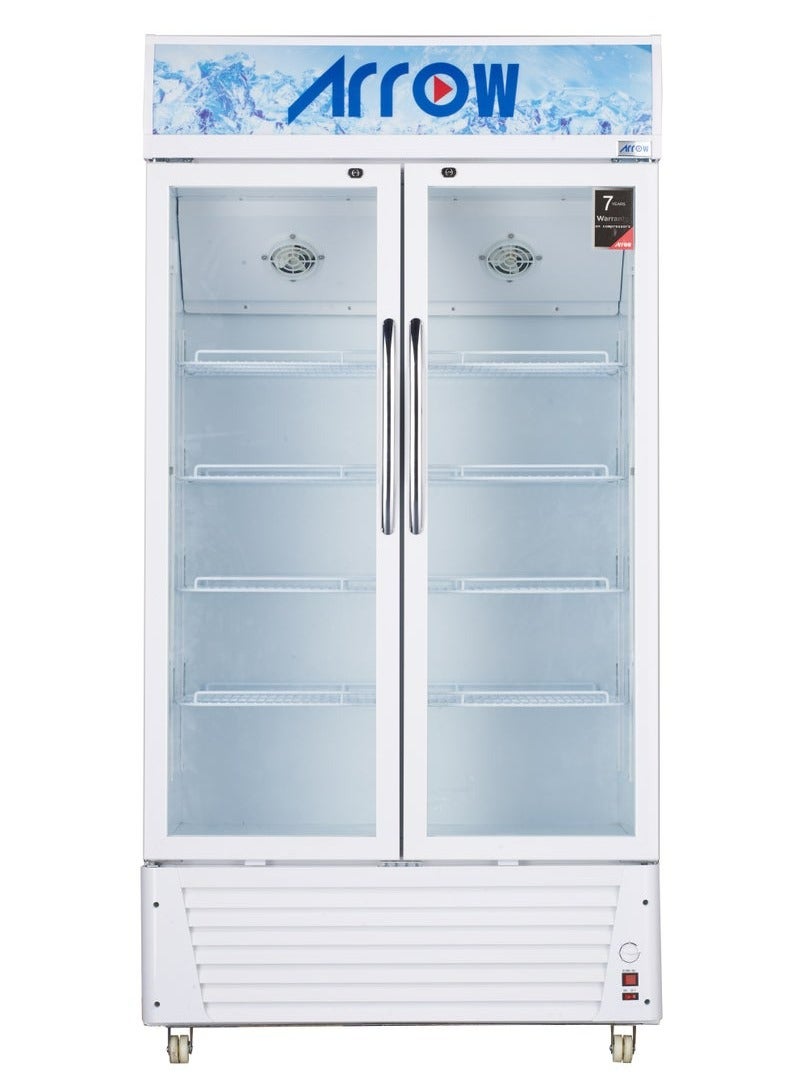 Arrow 618L Showcase Refrigerator, 21.8 Cubic Feet, Manual Defrost, Mechanical Control, 4 Wire Shelves, Inner Light, White Interior, Max Noise Level 42dB | Model Name: RO-650SCK - Image 2