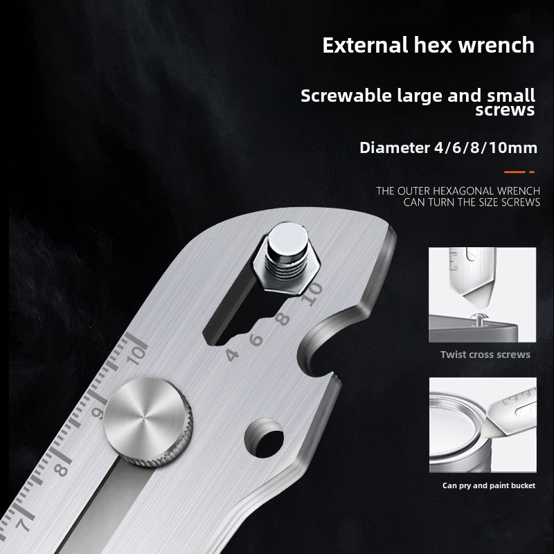 Erez Art Knife Stainless Steel Thickened Waterproof Household Cutting Paper Large Wallpaper Knife Express Knife Box Opening Knife Wholesale(Heavy duty stainless steel art knife 10 blade) - Image 4