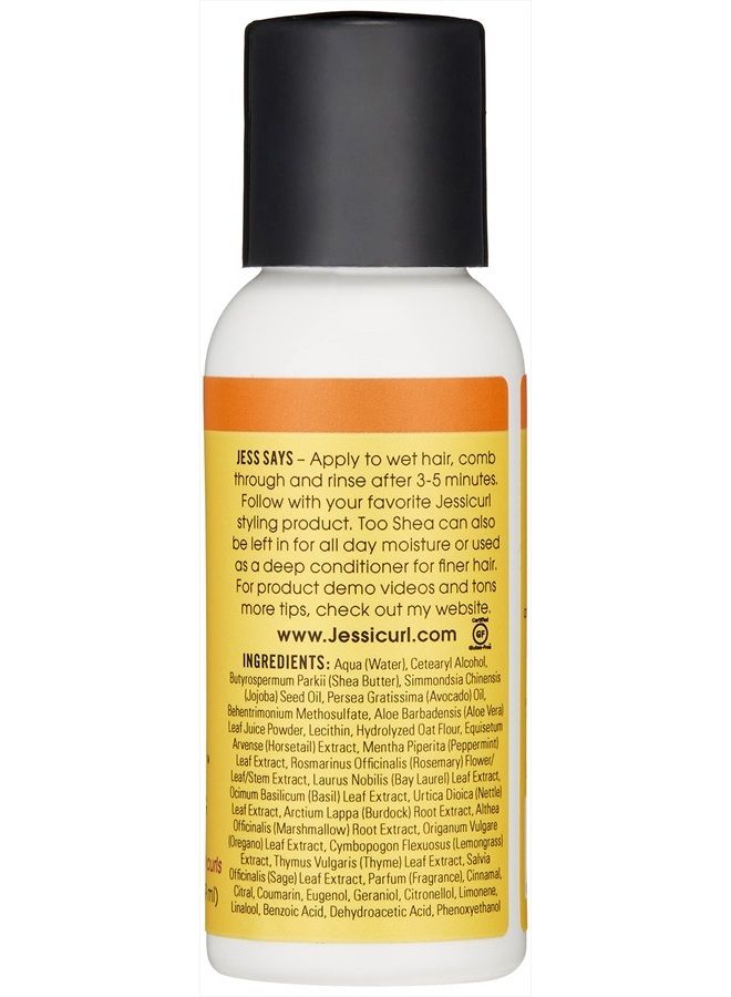 Jessicurl , Too Shea! Extra Moisturizing Conditioner for Curly Hair, Island Fantasy, 2 Fl oz. Leave in Conditioner for Dry Hair, Anti Frizz Hair Products - Image 2