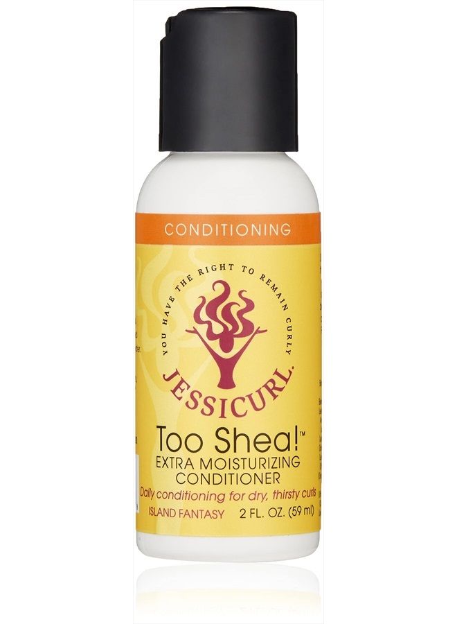 Jessicurl , Too Shea! Extra Moisturizing Conditioner for Curly Hair, Island Fantasy, 2 Fl oz. Leave in Conditioner for Dry Hair, Anti Frizz Hair Products - Image 1