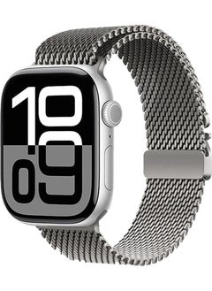 ZORE Apple Watch 10 46MM KRD-121 Metal Mesh Strap-Grey  - Image 1