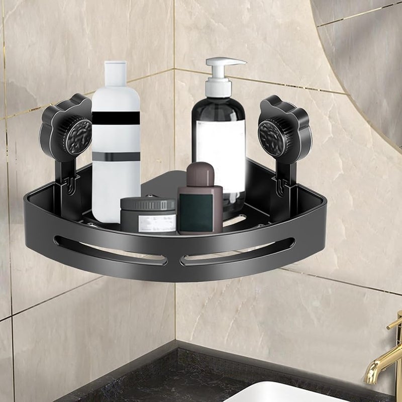 Bear Suction Cup Shower Shelf No Drill Bathroom Storage Organizer Black - Image 4