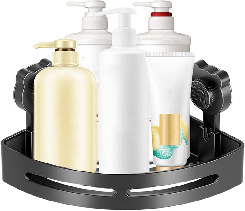 Bear Suction Cup Shower Shelf No Drill Bathroom Storage Organizer Black - Image 1