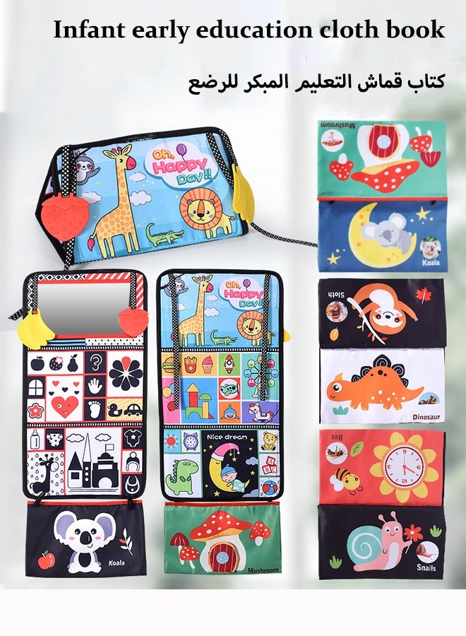 Baby Hand Tear Book, Baby tearing book by hand， Baby early education cloth book, Folding baby cloth book, head-up training, early education, Suitable for 0-3 year olds  - Image 1