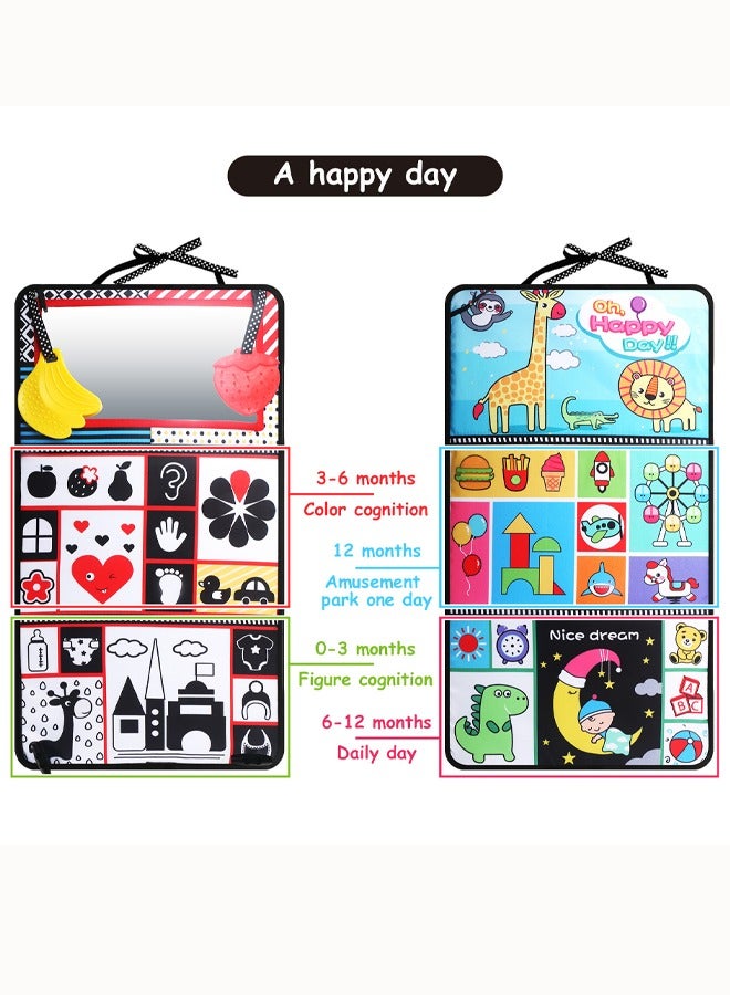 Baby Hand Tear Book, Baby tearing book by hand， Baby early education cloth book, Folding baby cloth book, head-up training, early education, Suitable for 0-3 year olds  - Image 4