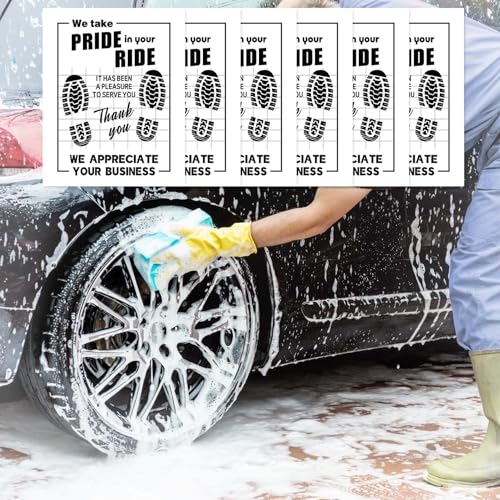 Ickimee 100Pcs Paper Floor Mats for Cars, Disposable White Automotive Floor Mats Kraft Paper, Waterproof Car Foot Pads Protective Papers, Thank You Mats for Car Detailing, Auto Dealership (20" x 16") - Image 5