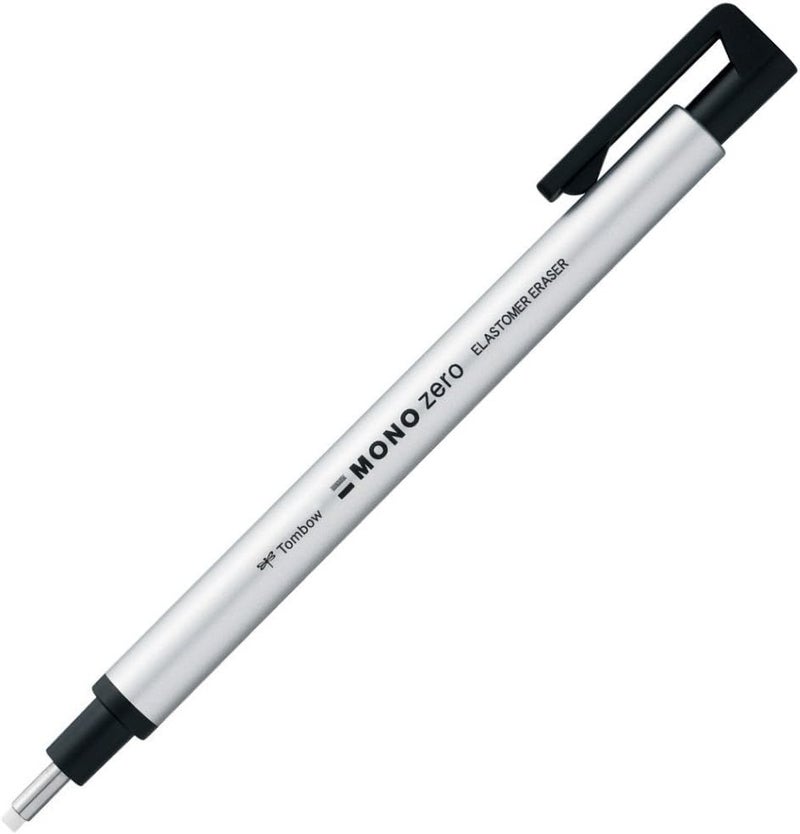 Tombow Holder Eraser Mono Zero Round Shapre Silver EHKUR04