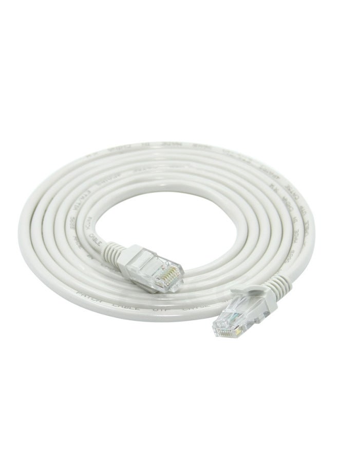 Ultra-five Network Cable Computer Broadband Home Office Five Router Dedicated Network Cable 1.5 M 5 M 50 M Universal-Color:Gray White-Line Length:3 M  - Image 5