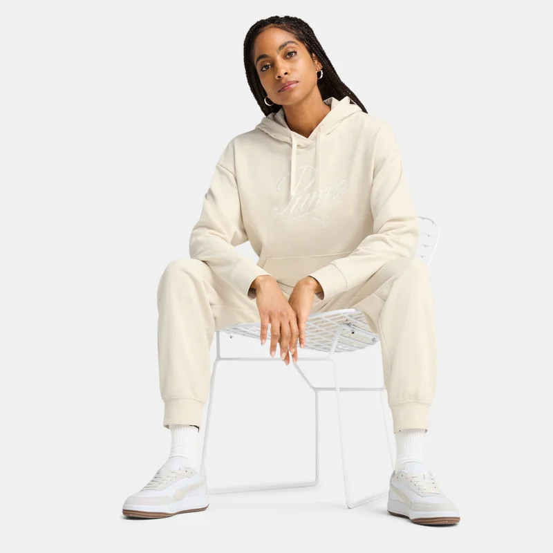 PUMA Women's Essential Script Comfort Hoodie