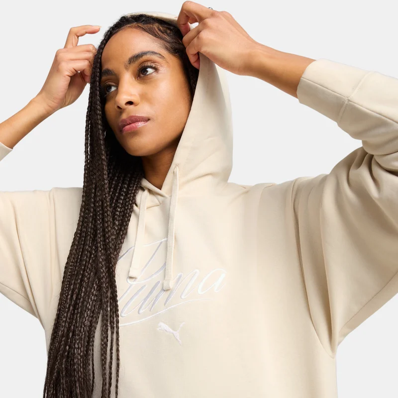PUMA Women's Essential Script Comfort Hoodie