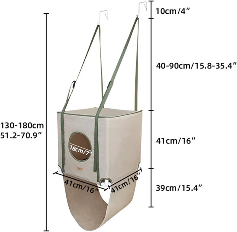 Breathable Polyester Cats House 2 Layer Hanging Bed Door Mounted Space Saving Design Hammock for Households Double Layer Cats Hammock - Image 4