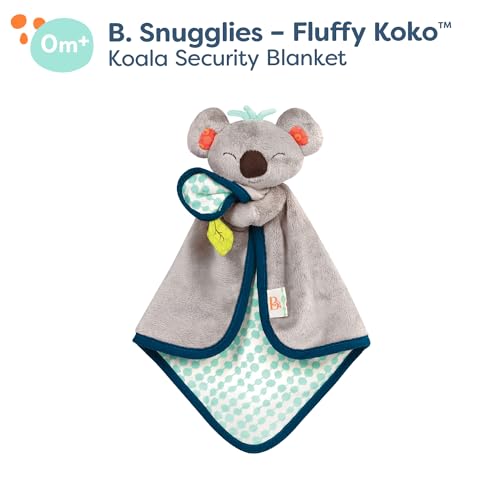 B. toys – Koala Lovey – Plush Security Blanket – Stuffed Animal for Babies – Soft Baby Blankie – Newborn, 0 Snugglies – Fluffy Koko - Image 5