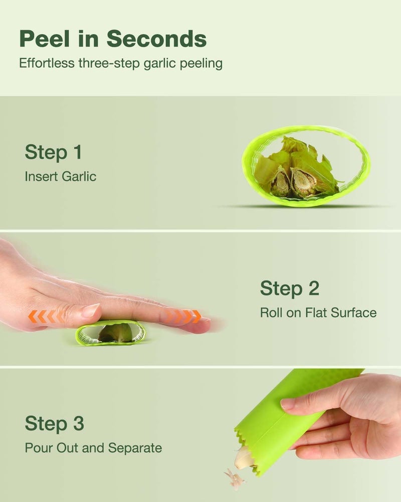 Vantic Garlic Press Rocker - Stainless Steel Garlic Crusher, Mincer and Chopper with Peeler & Scraper, Easy Kitchen Gadget for Effortless Smashing - Image 3