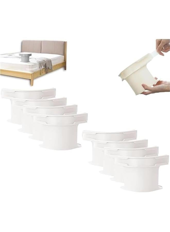 MIXDE Bed Sheet Stops with Lock Strips, Heavy Duty Fixing Clips, Non Slip Sheet Support, for Mattress for All Sizes, Bedding (White-8pcs) - Image 1