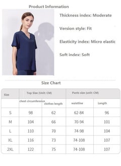 Gasin Medical Scrubs, Women's Medical Scrubs, Blue Medical Uniform, Medical Scrub Sets  - Image 2