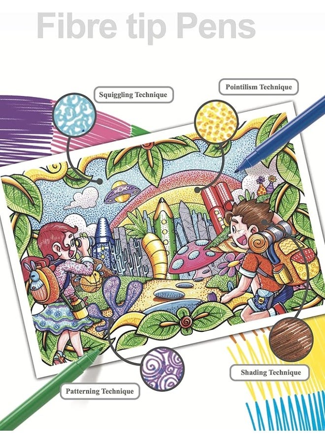 FABER-CASTELL 20 Fibre Tip Colour Markers - Image 4