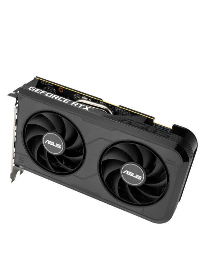 أسوس بطاقة الرسوميات ديوال جيفورس RTX 5050 O8G سعة 8 جيجابايت GDDR6 إصدار OC، 128-بت، 20 جيجابت في الثانية، 1x 8-دبوس طاقة، PCIe 4.0، مروحتان بتقنية المحور المزدوج، لوحة خلفية مهوّاة، ثنائي BIOS (أوضاع الأداء/الهدوء)، DLSS 4، تتبع الأشعة، HDMI 2.1 وDisplayPort 1.4a، تصميم مدمج بمساحتين، أسود | 90YV0N72-M0NA00 - Image 5