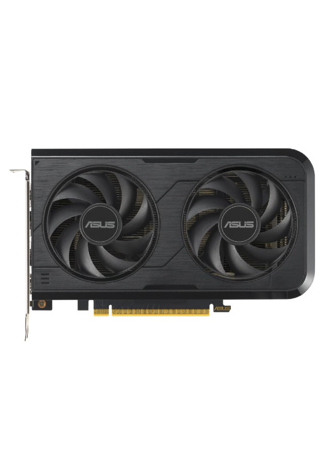 أسوس بطاقة الرسوميات ديوال جيفورس RTX 5050 O8G سعة 8 جيجابايت GDDR6 إصدار OC، 128-بت، 20 جيجابت في الثانية، 1x 8-دبوس طاقة، PCIe 4.0، مروحتان بتقنية المحور المزدوج، لوحة خلفية مهوّاة، ثنائي BIOS (أوضاع الأداء/الهدوء)، DLSS 4، تتبع الأشعة، HDMI 2.1 وDisplayPort 1.4a، تصميم مدمج بمساحتين، أسود | 90YV0N72-M0NA00 - Image 2