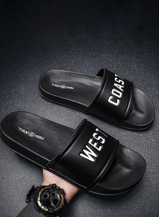 Take Two Men Black West Coast Slide Sandals