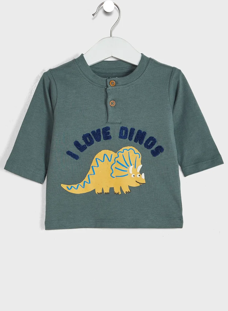 Marks & Spencer Kids I Love Dino T-Shirt & Pants Set