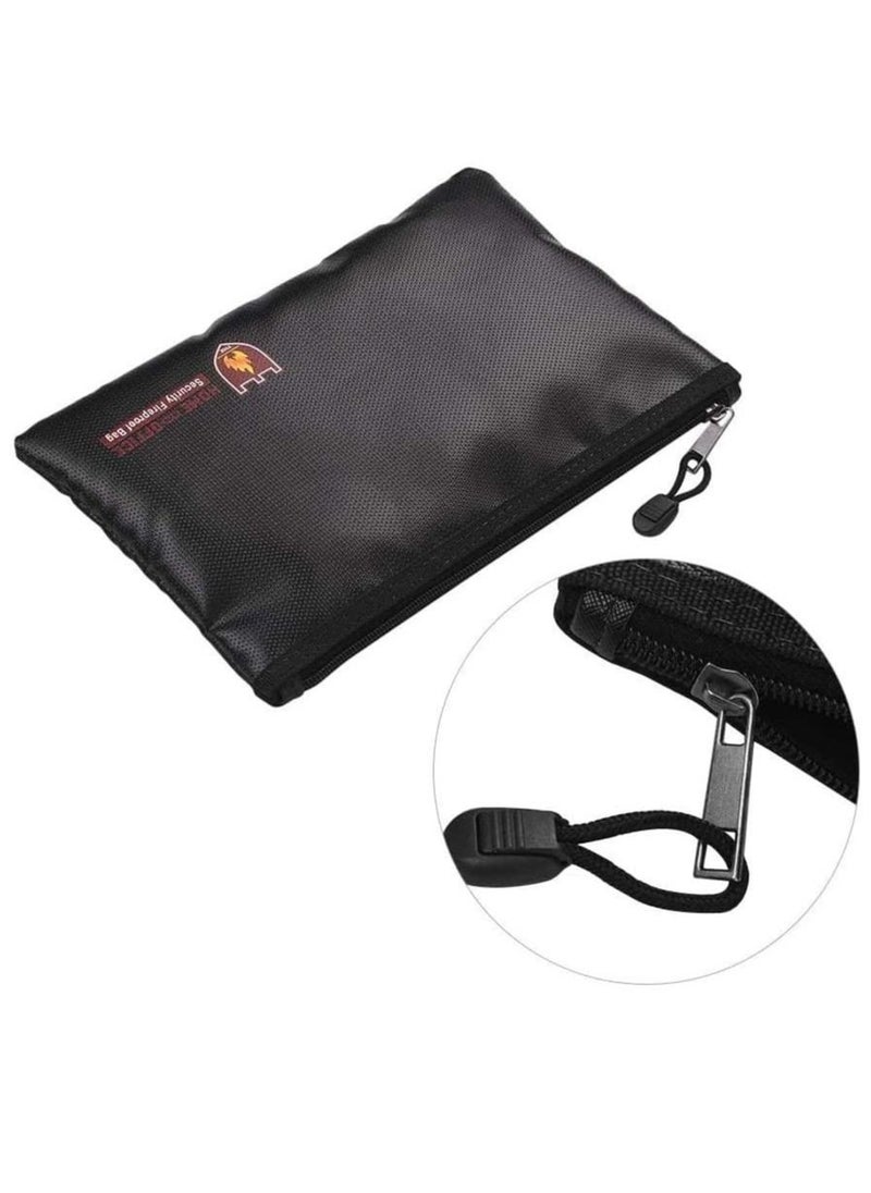 Rubik Fireproof Document Bag Silicone Coated Fiberglass Money Bag Pouch Holder Water & Fire Resistant with Zipper Closure Storage for Jewelry Valuables (27x16cm) Small  - Image 5