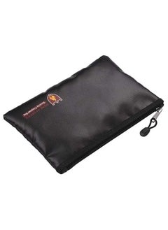 Rubik Fireproof Document Bag Silicone Coated Fiberglass Money Bag Pouch Holder Water & Fire Resistant with Zipper Closure Storage for Jewelry Valuables (27x16cm) Small  - Image 1