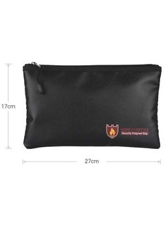 Rubik Fireproof Document Bag Silicone Coated Fiberglass Money Bag Pouch Holder Water & Fire Resistant with Zipper Closure Storage for Jewelry Valuables (27x16cm) Small  - Image 2