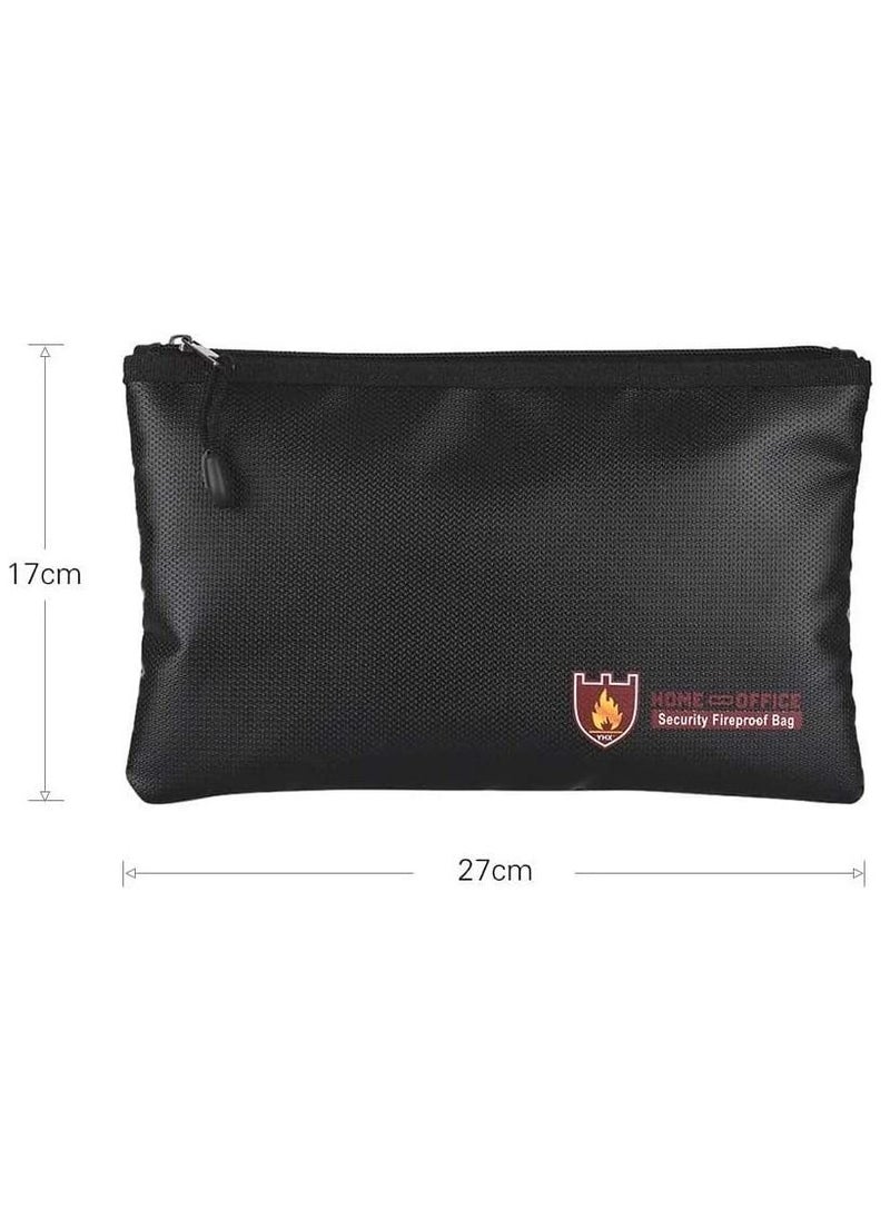 Rubik Fireproof Document Bag Silicone Coated Fiberglass Money Bag Pouch Holder Water & Fire Resistant with Zipper Closure Storage for Jewelry Valuables (27x16cm) Small  - Image 2