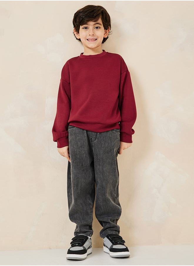 Styli - Slogan Print Boxy Fit Sweatshirt - Image 1