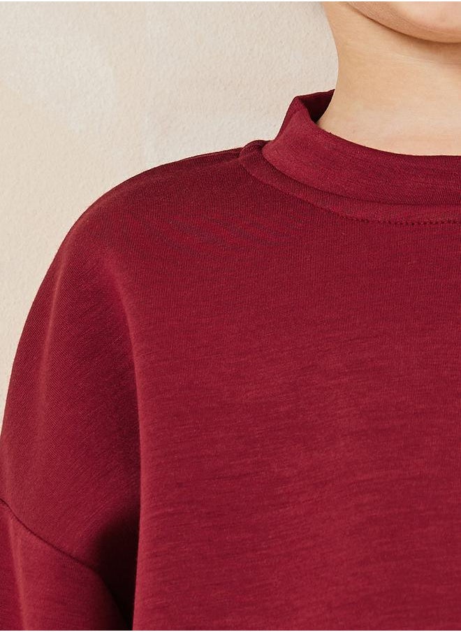 Styli - Slogan Print Boxy Fit Sweatshirt - Image 1