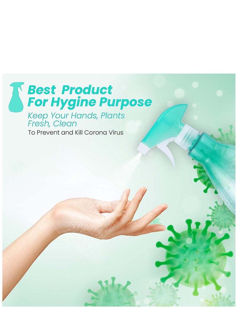 Excefore Spray Bottles 2 pcs for Cleaning Empty Mist Spray Bottle Gardening, Hairdressing 500ml (Blue and Green)  - Image 4
