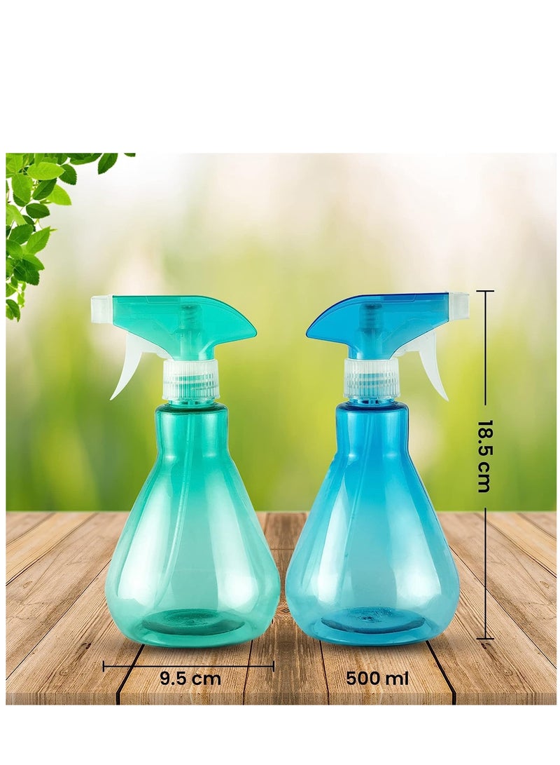 Excefore Spray Bottles 2 pcs for Cleaning Empty Mist Spray Bottle Gardening, Hairdressing 500ml (Blue and Green)  - Image 5