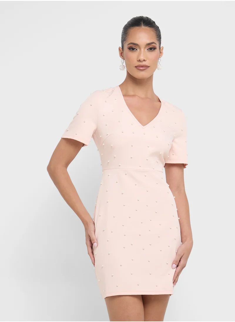 Fashion Union Beaded Bodycon Dress