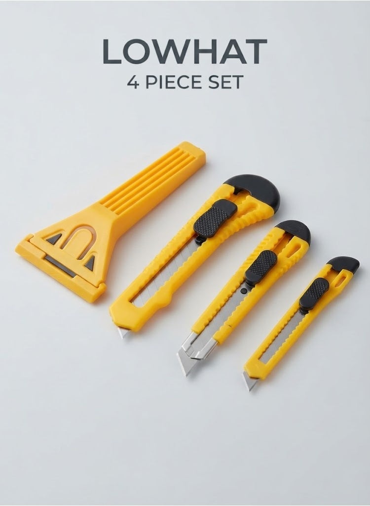 LOWHAT 4-Piece Utility Knife and Scraper Set - Image 1