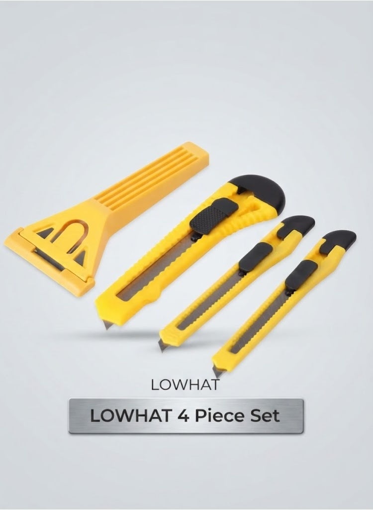 LOWHAT 4-Piece Utility Knife and Scraper Set - Image 2