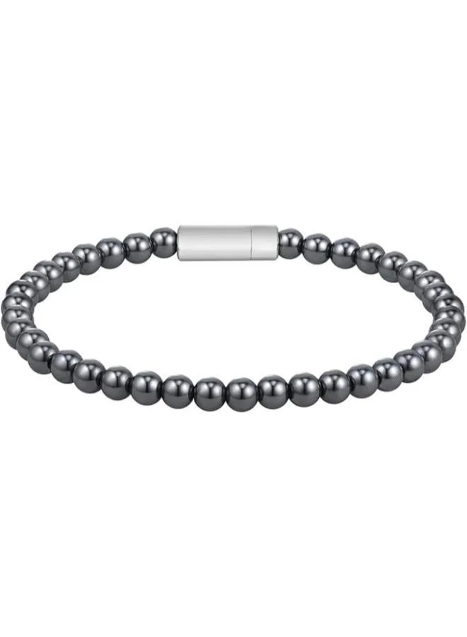 BOSS  Sphere Beads Collection Beaded Bracelet For Men In Stainless Steel With Grey Hematite - 1580790M for Men | Best Price UAE