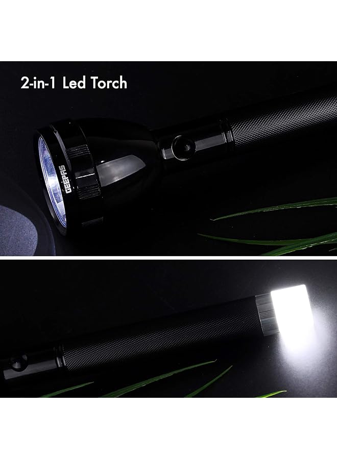 GEEPAS GFL4687 Rechargeable LED Flashlight 2400 mAh Battery 7 Hours Working Long Range Pocket Friendly Flashlight 2 Years warranty  - Image 4