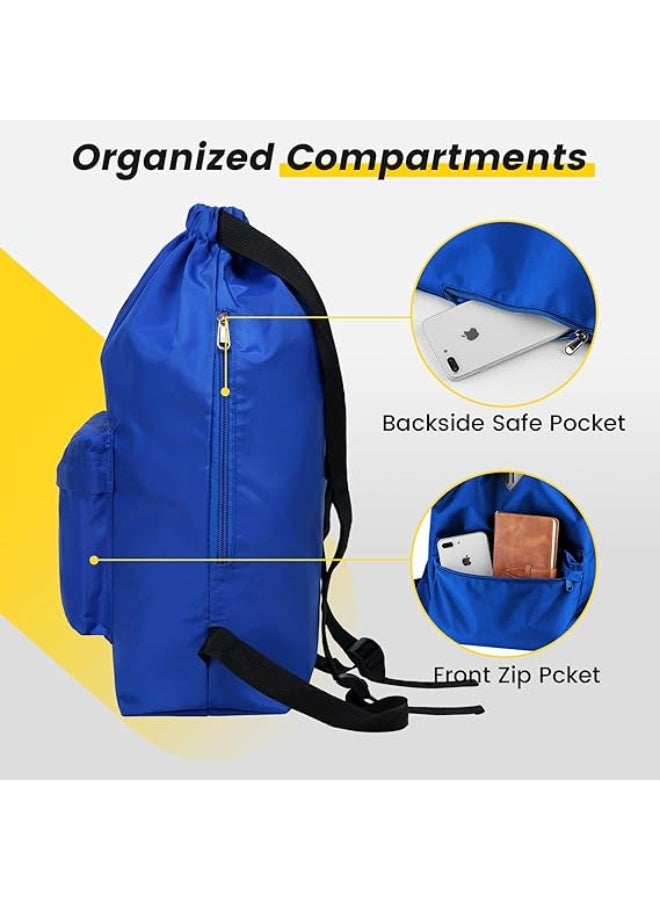 Vorspack Drawstring Backpack Water Resistant String Bag Cinch Bag Sports Gym Sack with Side Pocket for Men Women - Image 4