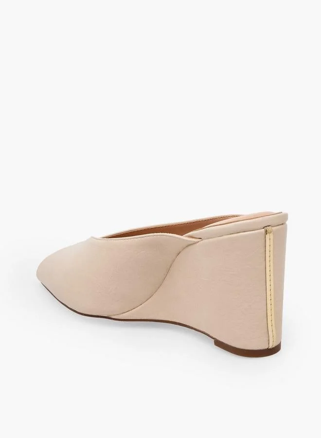 Celeste IVORY Women Crinkle Textured Wedge Heel Shoes for Women | Best Price UAE