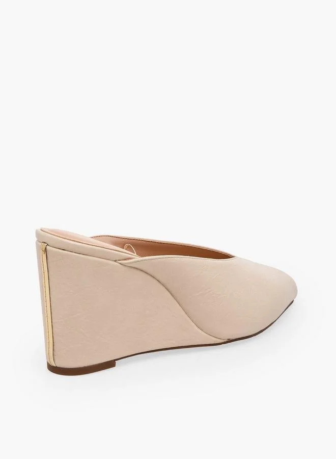 Celeste IVORY Women Crinkle Textured Wedge Heel Shoes for Women | Best Price UAE