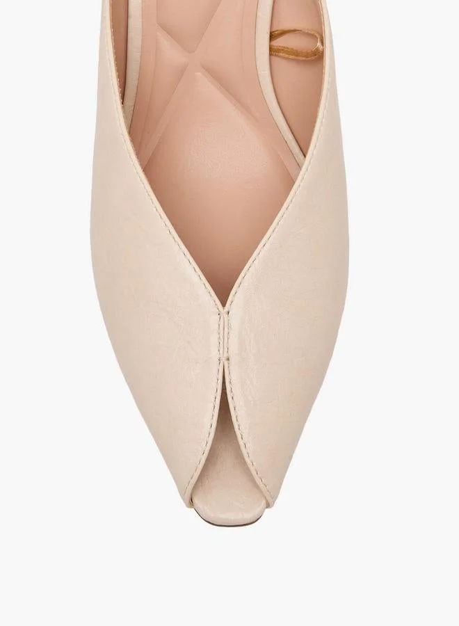 Celeste IVORY Women Crinkle Textured Wedge Heel Shoes for Women | Best Price UAE