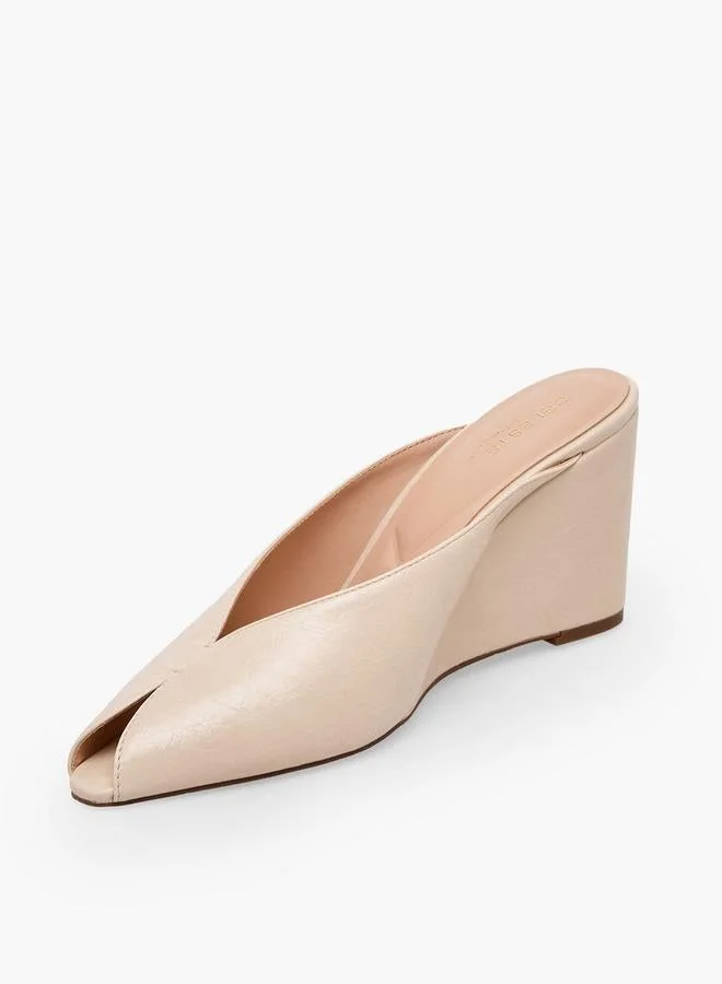 Celeste IVORY Women Crinkle Textured Wedge Heel Shoes for Women | Best Price UAE