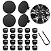 H3JANG Wheel Center Caps for Tesla Model Y Model 3 19 Inch Model S 20 Inch Wheel Hub Caps Center Cover with 4 Hub Center Cap 20 Lug Nut Cover 1 Pack Wrench No Logo Matte Black - Image 2