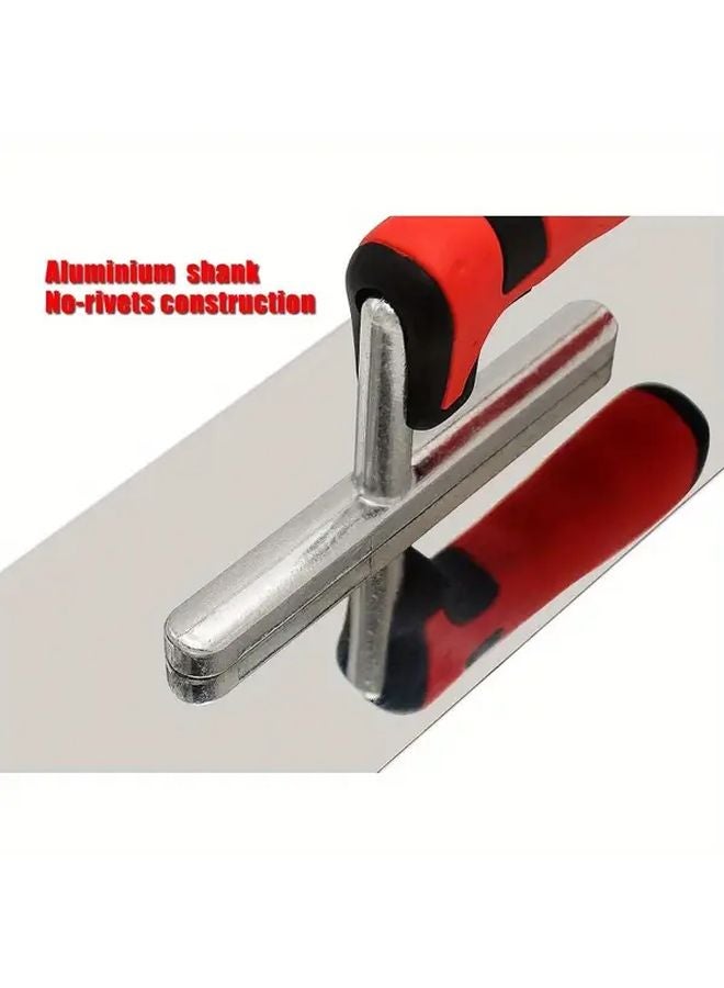 Red Oval Stainless Steel Trowel 11x4 Inch Professional Concrete Cement Plaster Tool - Image 5