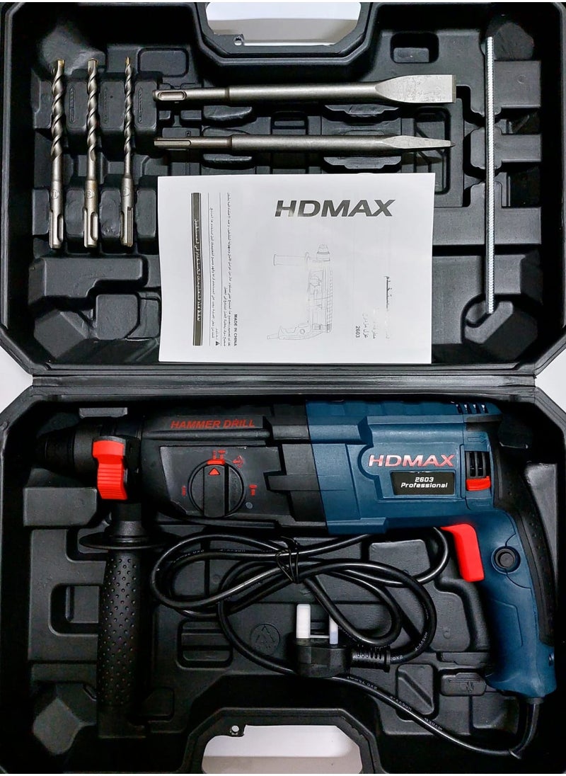 اتش دي ماكس مثقاب مطرقة دوار800 W متعدد الألوان 28مم  - Image 1