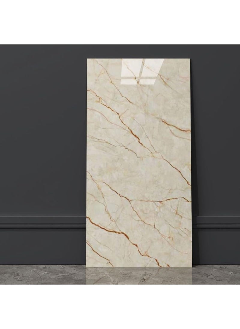 SAKAR Sakar Marble Tiles Wall StickerWaterproof Self Adhesive Flooring StickerKitchen Sticker Sheets for ShelvesWall Backsplash for BathroomBedroomKitchenLiving Room 60L X 30W CM 2 Pcs  - Image 1