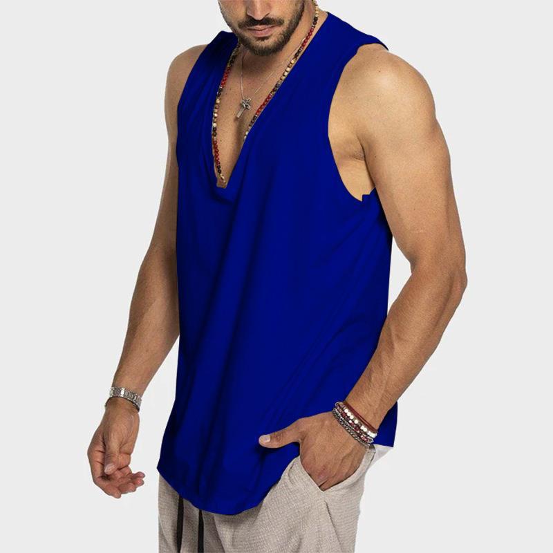 Casual Sleeveless Sports Vest Dark gray