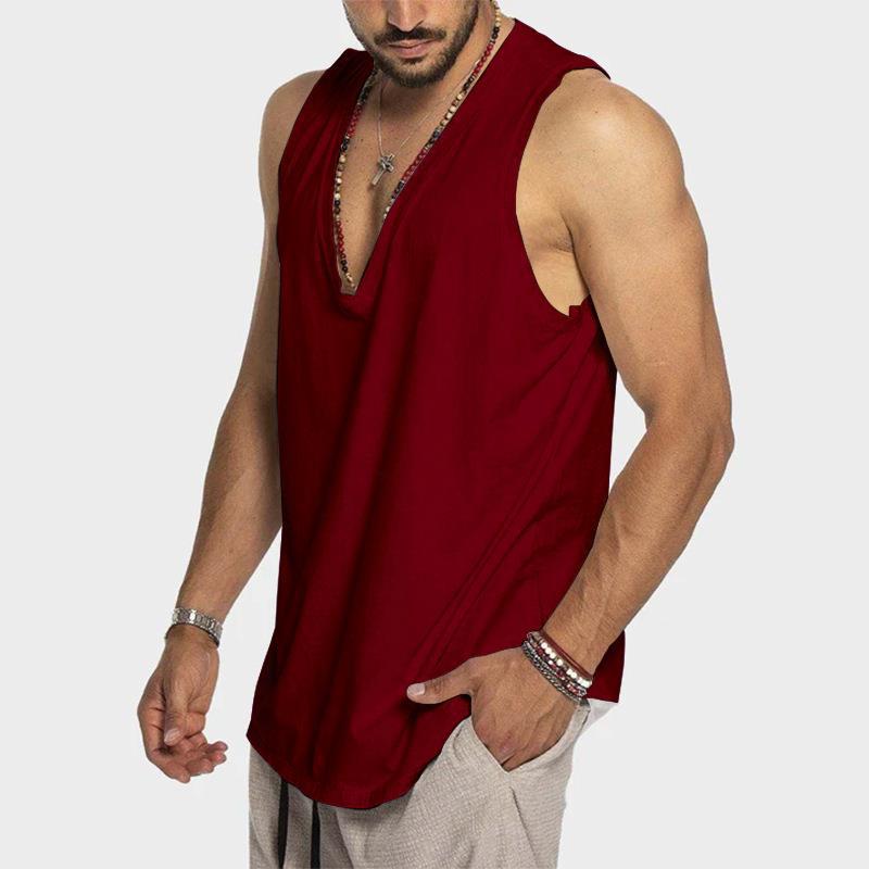 Casual Sleeveless Sports Vest Dark gray