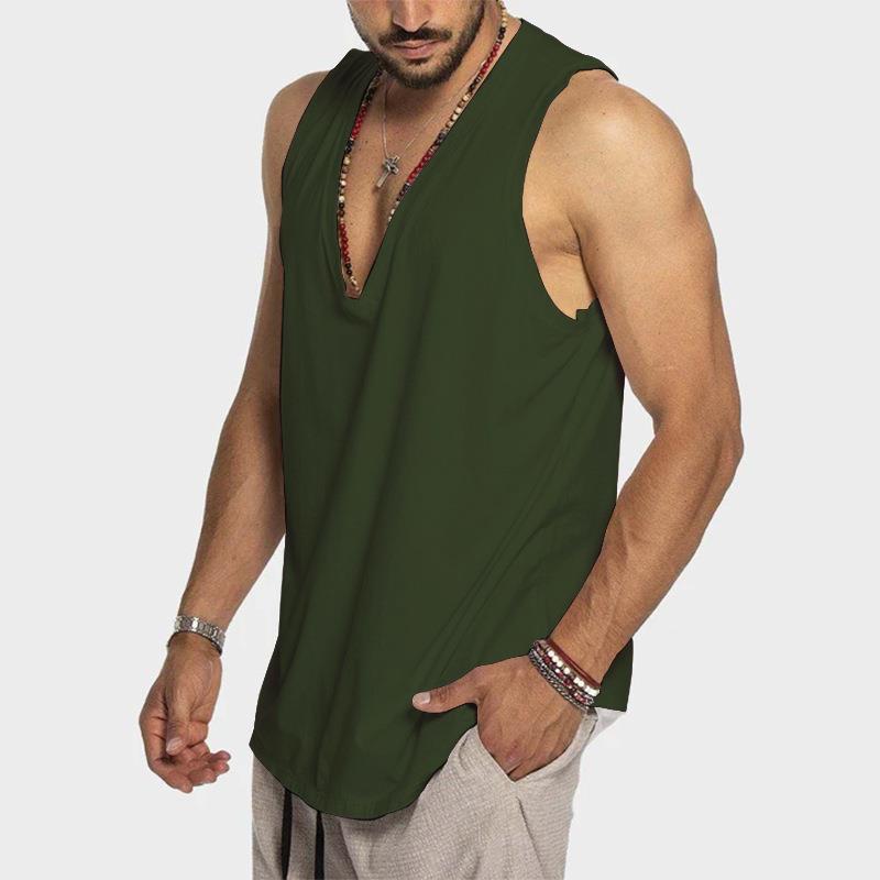 Casual Sleeveless Sports Vest Dark gray