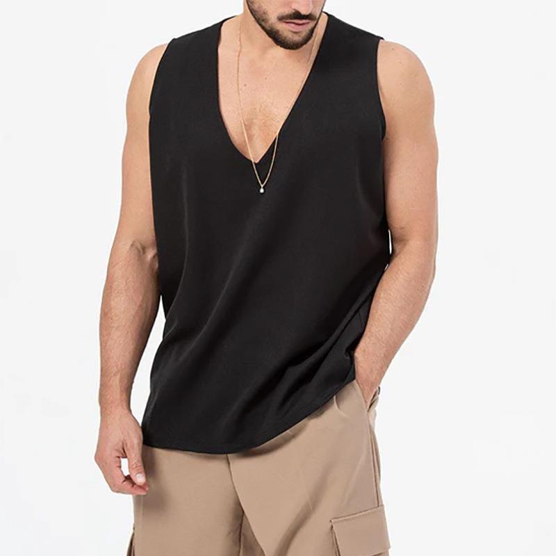Casual Sleeveless Sports Vest Dark gray